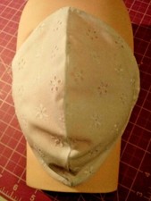 WHITE EYELET FACE MASK