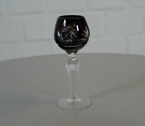 8 x Dresden Crystal Bleikristall Cherryglas Likör Glas Likör Römer 60er Jahre - Picture 5 of 11