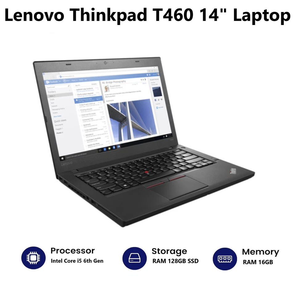 Lenovo ThinkPad T460 · i5-6300U · 16GB · 128GB, photo 2 of 5