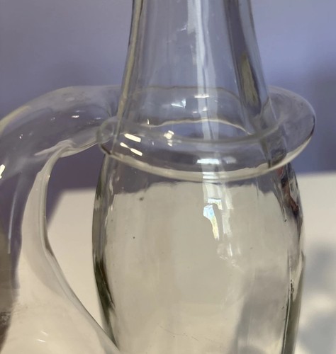 Hand Blown Studio Art Clear Glass Hanging Glass Vase Propagation Bottle Neck - Picture 11 of 20