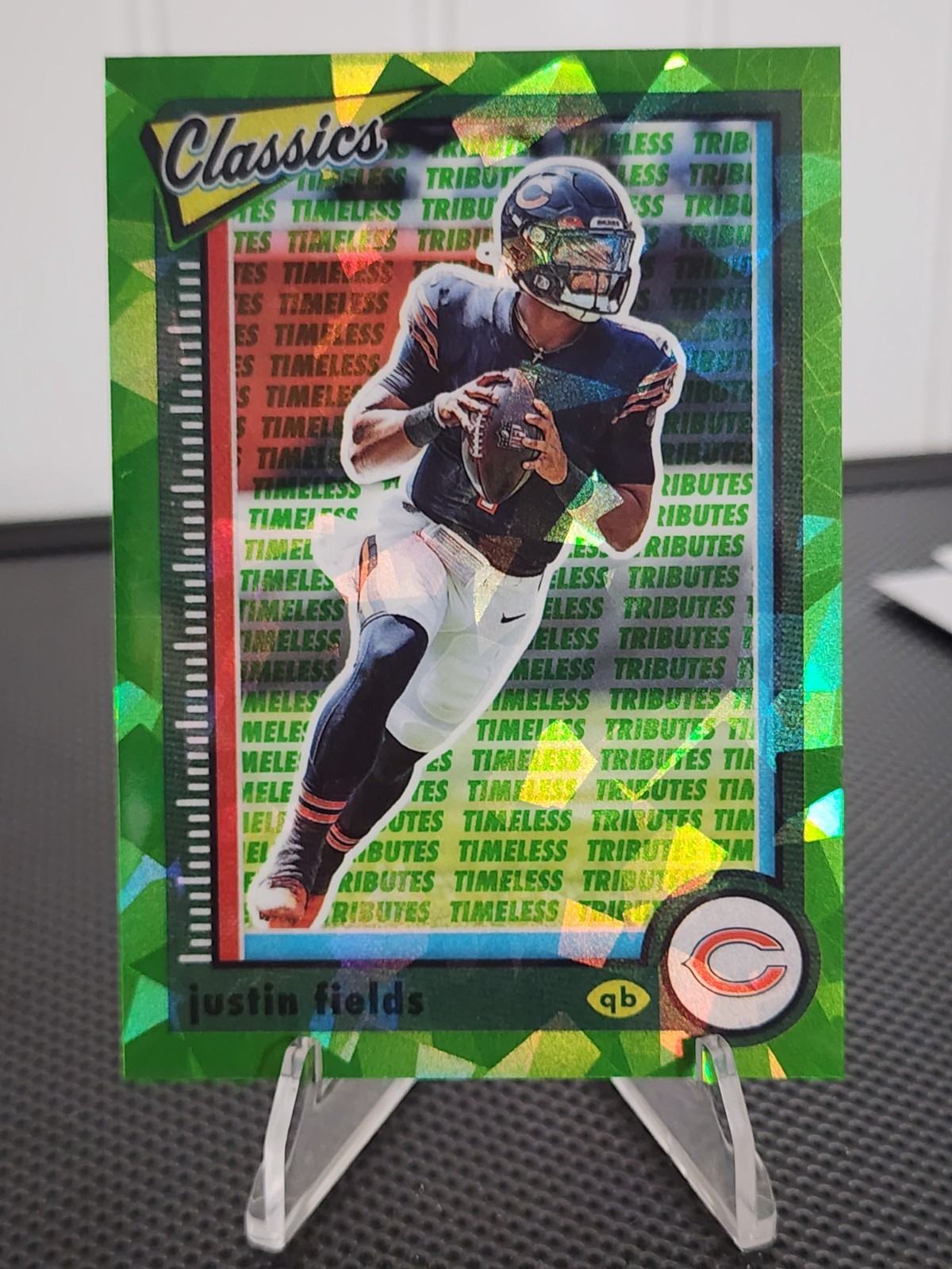 JUSTIN FIELDS  /25 GREEN CHICAGO BEARS 2022 PANINI CLASSIC 
