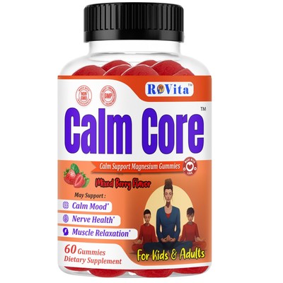 Calm Core Magnesium Gummies for Kids & Adults | Sleep, Mood, Focus Support 60G