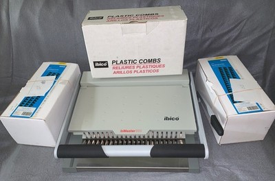 IBICO ibiMaster 300 Paper Punch & Binding Machine w/ 3 box of Combs