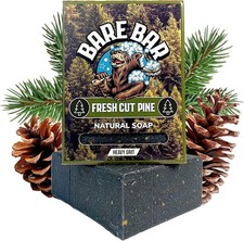 Mens Soap - Bare Bar - Natural Mens soap bar UK - Handcrafted Exfoliating Cold