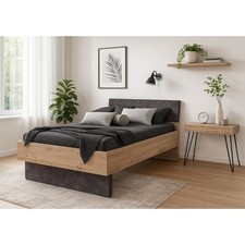 LETTO 1PIAZZA E 1/2 CON GIROLETTO MOD. LAFABRICA ROVERE ARTISAN E TADAO