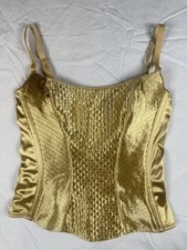 Vintage Y2K Gold Satin OnGossamer Bustier Corset Top