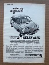 WOLSELEY 18/85 (1967) MEMORABILIA Original motoring press advert from 1967 - the