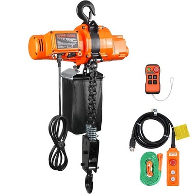 Optimized Electric Chain Hoist 2200lb Load 20ft Lift Single Phase Function
