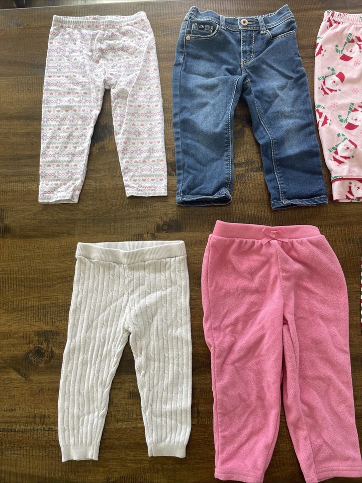 Комплект брюк и леггинсов для девочек 18 месяцев смешанные узоры и стили 8 смешанных низов - Изображение 2 из 4