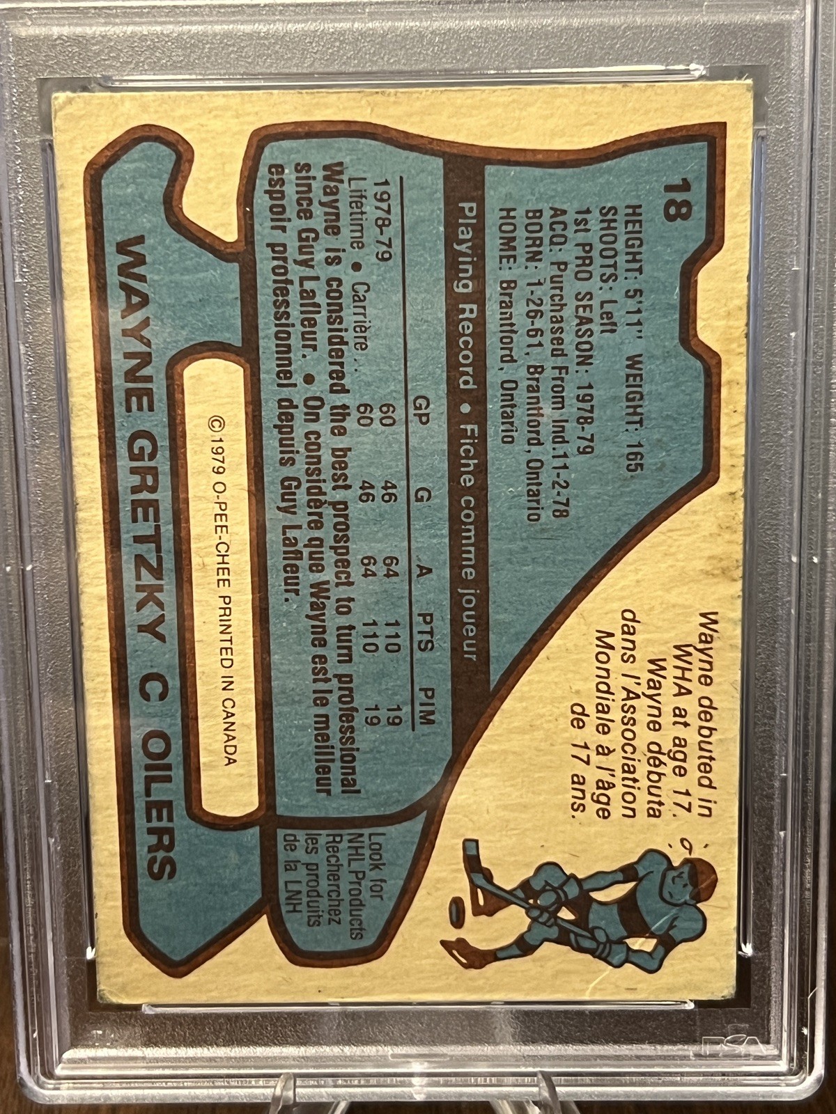 Wayne Gretzky 1979 O-Pee-Chee Rookie #18 PSA 2 RC OPC Oilers view 4