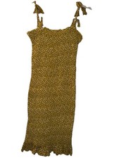 In Loom Stretch Mini Dress Women’s Size S Floral Summer  Yellow 