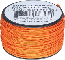 Atwood Rope MFG Micro Cord 125ft Burnt Orange - MS22-BURNT-ORANGE