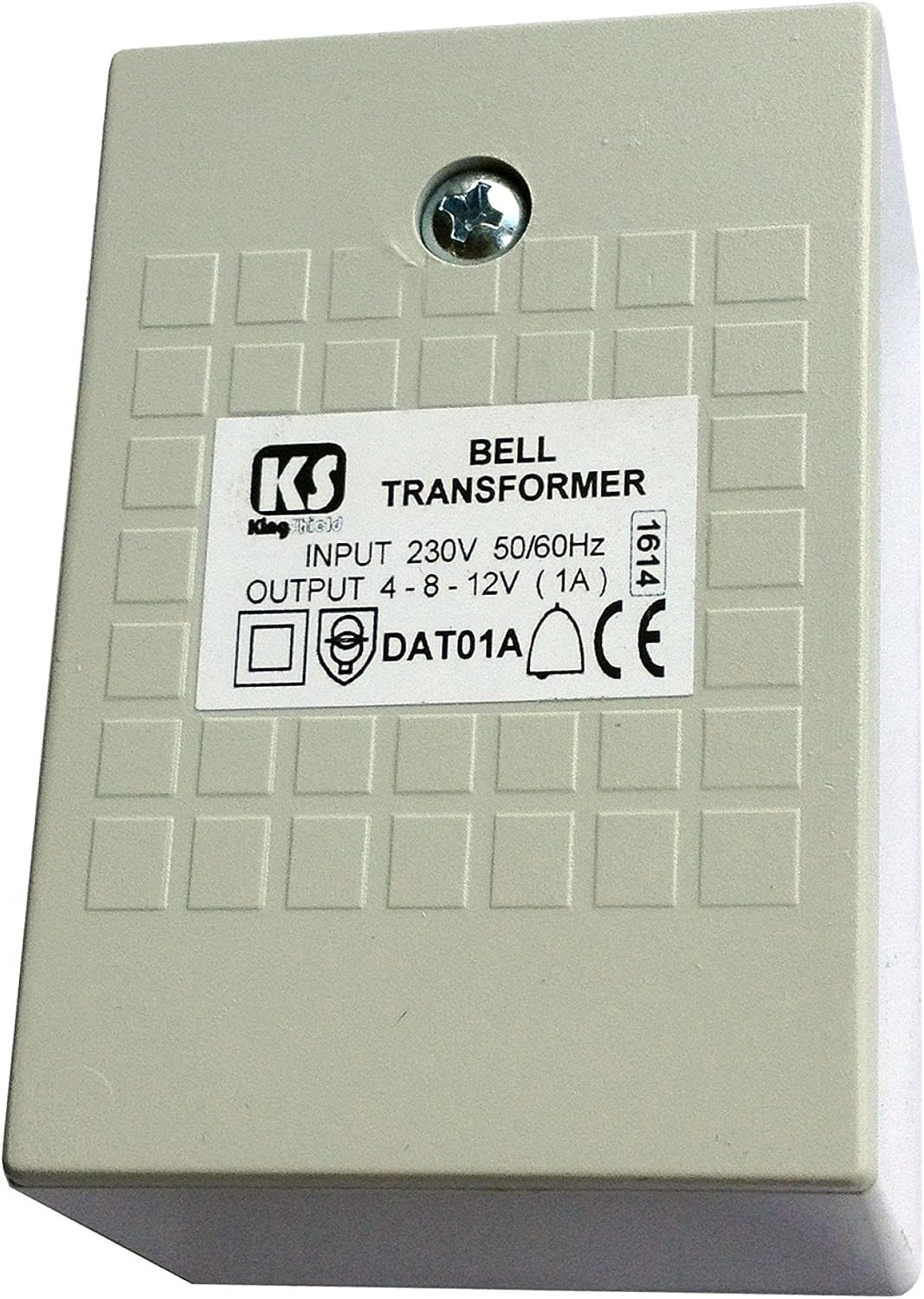 GreenBrook White Bell Chime Transformer 1A Input 230V Output 4/8/12V - DAT01A