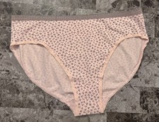NWT VICTORIA'S SECRET XL PINK FLORAL LIGHTWEIGHT BAND HIGH LEG BRIEF PANTIES