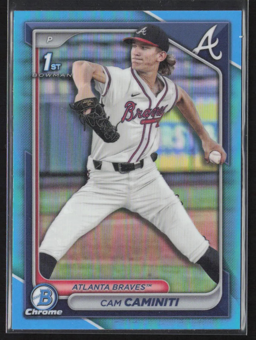 2024 Bowman Draft Chrome Cam Caminiti #BDC-20 Sky Blue Refractor 1st Braves