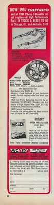#ad 1967 Nickey Chevrolet High Performance Speed Parts Magazine Ad 283 327 427 67 $3.75