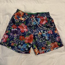 Men  s Polo Ralph Lauren Floral Aloha Swim Trunks Size Medium