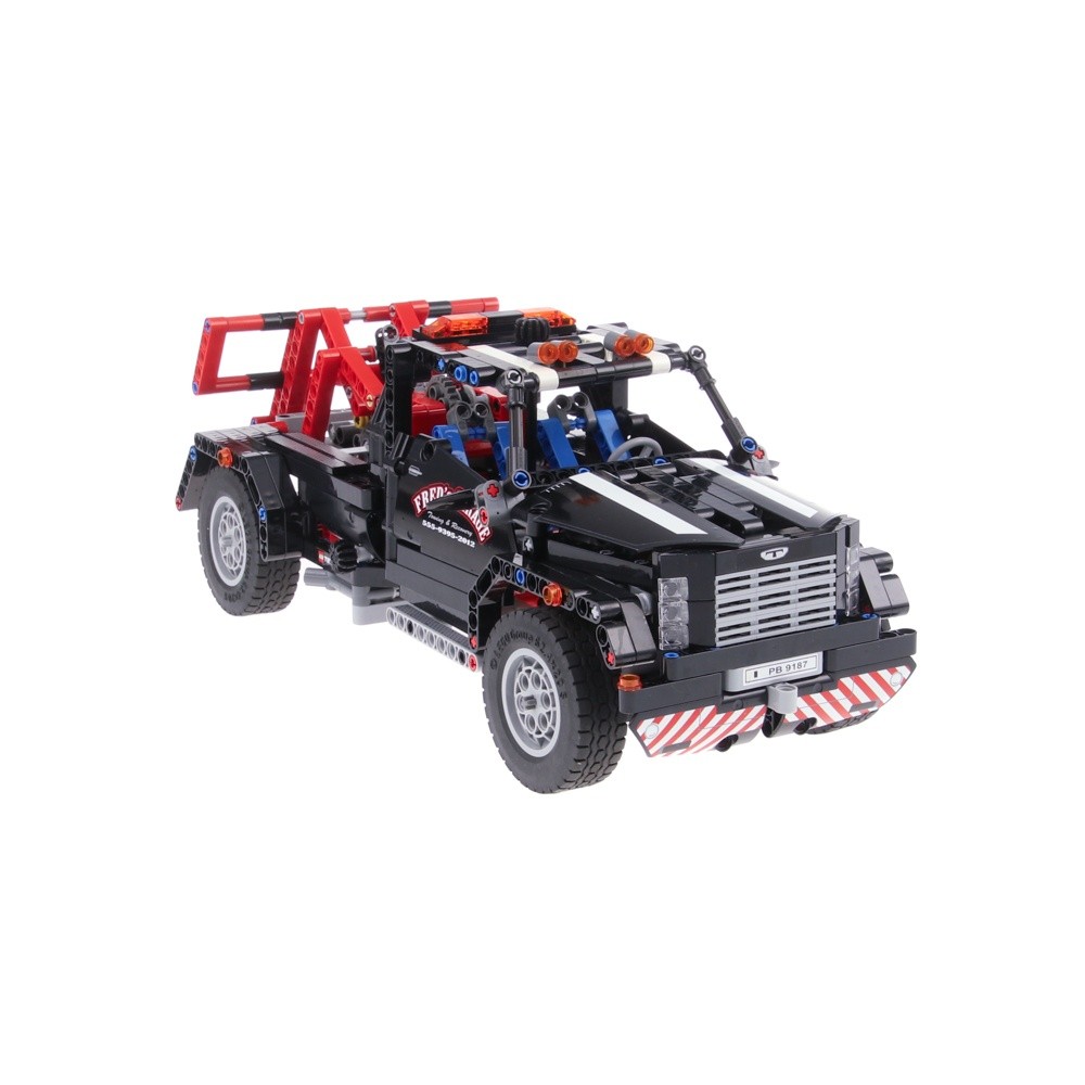 1x LEGO Technic Tow Truck Set 9395 Pickup Vehicle Black Incomplete