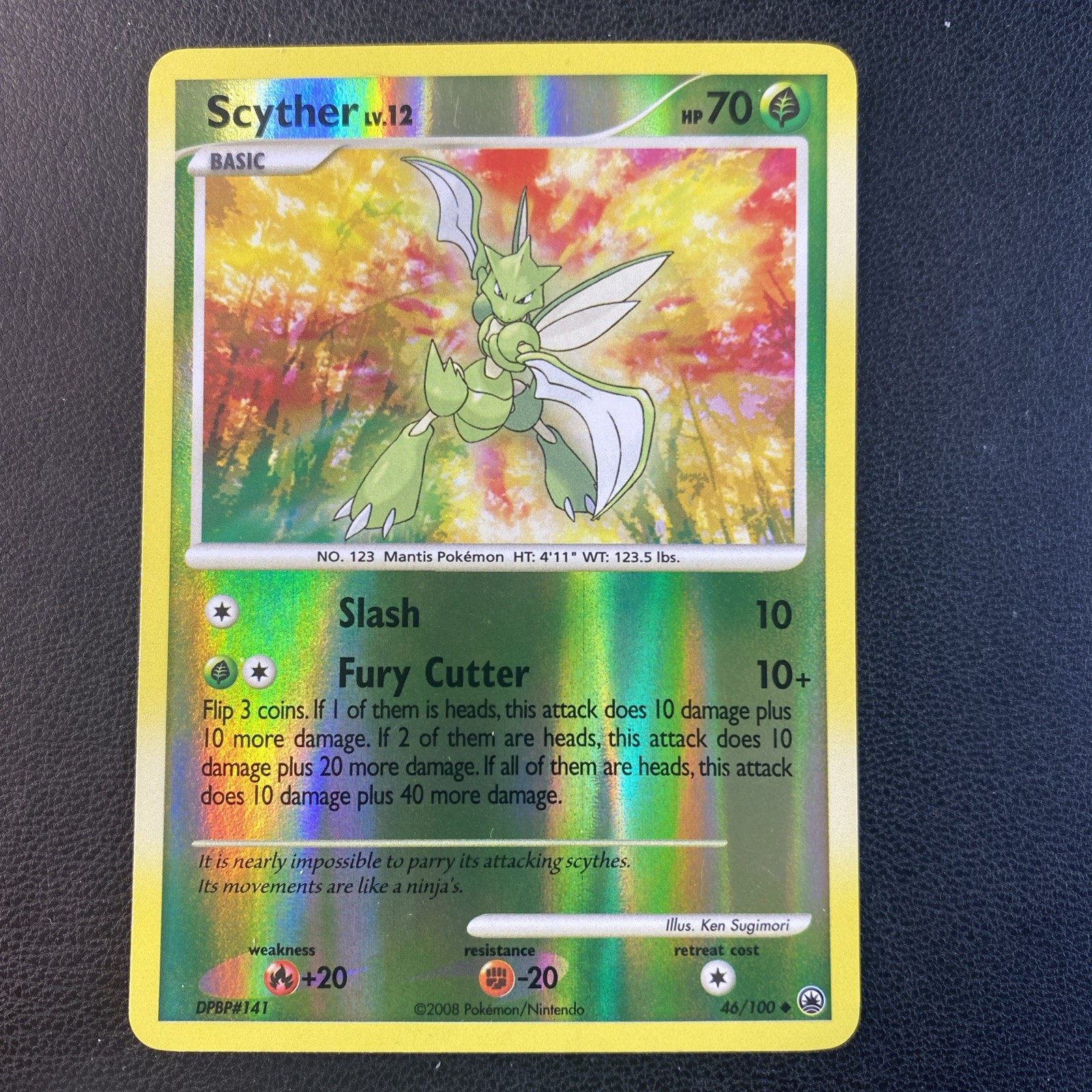 Pokemon Card Scyther Majestic Dawn Reverse Holo 46/100 LP