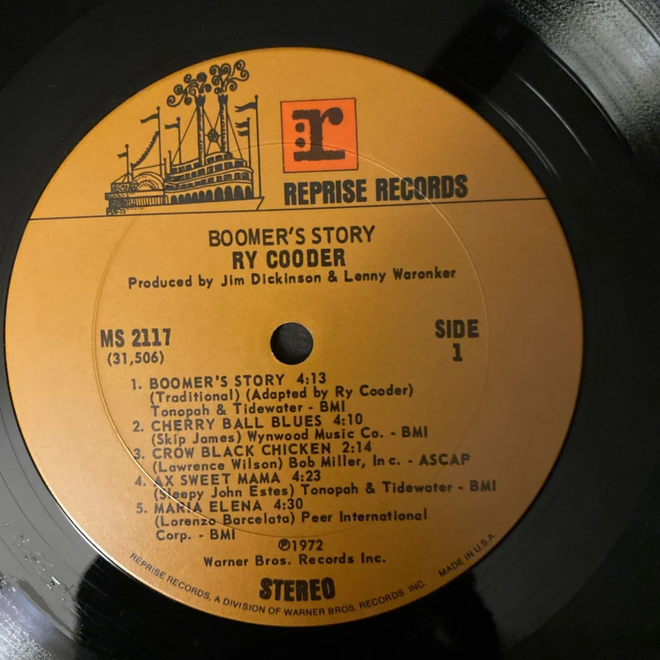 Ry Cooder Boomer’s Story Vinyl LP Orig Record VG - Image 4 of 4