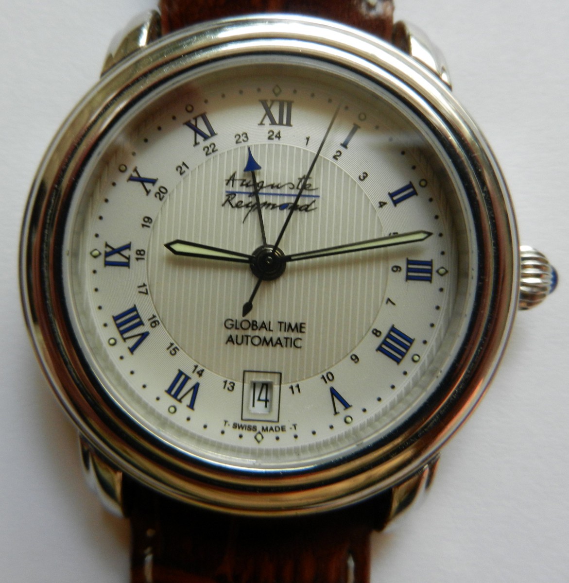 Auguste Reymond Global Time Date Second Time Zone Mechanical