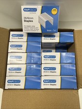 20x Rapesco 26/6mm Galvanised Staples 5000 Per Box S11662Z3 Bulk Office 100k