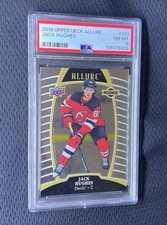 2019-20 Upper Deck Allure Rookie Jack Hughes #100 PSA 8 Devils USA