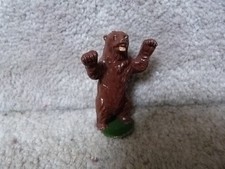 ANTIQUE VTG TIMPO TOYS 1950s Zoo Series Painted Lead STANDING BEAR England 2.25"