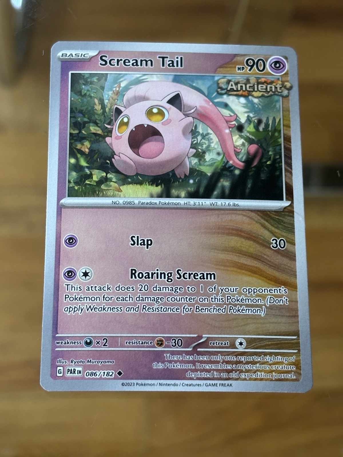 Scream Tail - 086/182 - Uncommon - Reverse Holo - Near Mint - Scarlet & Violet