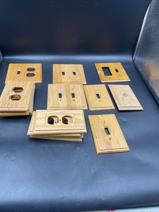 Wood Wall Plate Covers – Mixed Lot  Light Switch & Duplex Outlet Covers  16 PCs