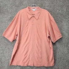 Geoffrey Beene Men's Knit Polo Pink X-Large
