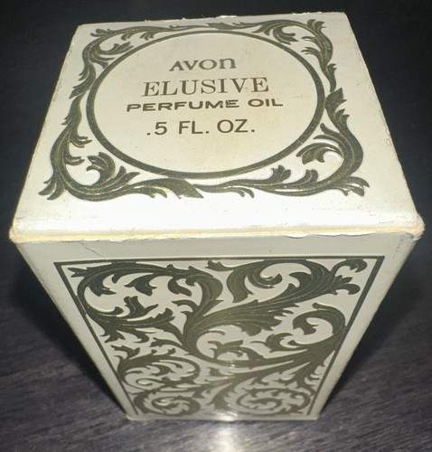 Vtg 70s Avon Elusive PERFUME OIL .5 oz Collectible Decanter Bottle w Box