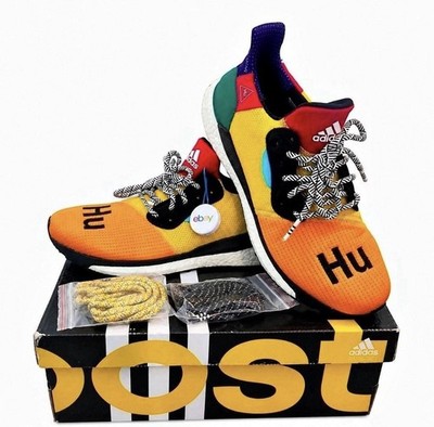 adidas Pharrell Solar HU Glide M Bold Gold Multicolor Athletic Shoes BB8042