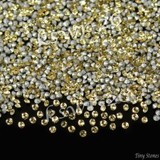 HIP HOP 1,00 MM tondo VS colore argento rivestito giallo chiaro diamante...