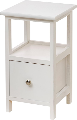 GIANTEX Comodino Con 3 Cassetti, Mobiletto Fianco Letto, Armadietto Laterale, 38x35x67cm, Nero/Bianco, Per Camera Da Letto, Ufficio, Studio