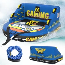XGEAR Boat Tube Towable Tubes for Boating: 2 Person Inflatable Water Tube for...