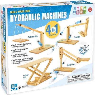 STEM Kit- Hydraulics 4-In-1  Build 4 Hydraulic Machines | Engineering Model Kit