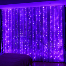 300LED Fairy Curtain Lights, 9.8X9.8Ft USB Plug-In 8 Modes Christmas String Hang