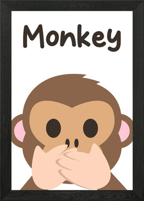 Affe gerahmtes Wandbild Poster Leinwanddruck Bild