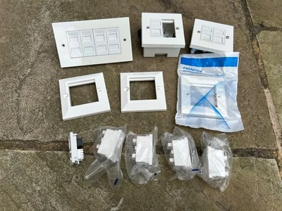 Assorted RJ45 Cat Ethernet Network Module Patch Panel Wall Faceplate Used - Image 1 of 4