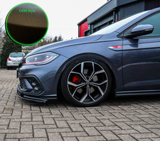 Spoilerschwert Frontspoiler + Wings aus ABS für VW Polo 6 GTI 2G FL in OEM Optik