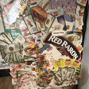 Red Baron Grocery Store Advertising Sign Collage, Multicolor