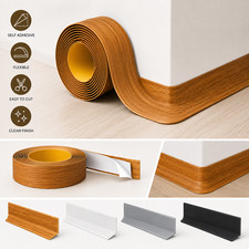 Self Adhesive PVC Skirting Board Flexible Corner Angle Edge Trim Strip