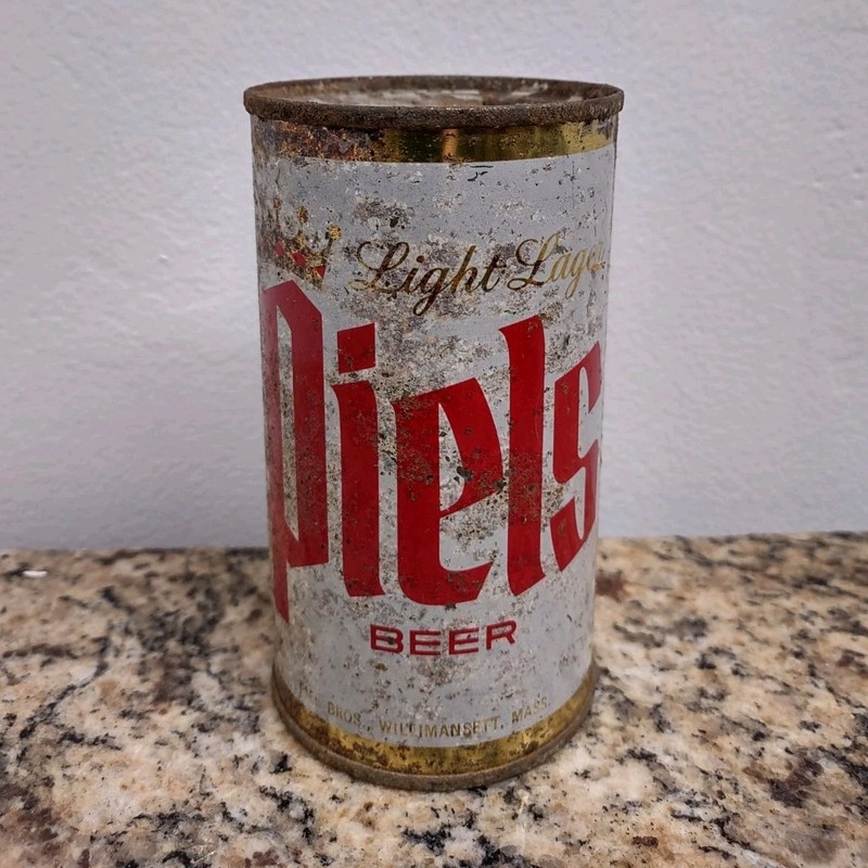 Piels Light Lager Beer Flat Top Can Vintage Breweriana Advertising Collectible