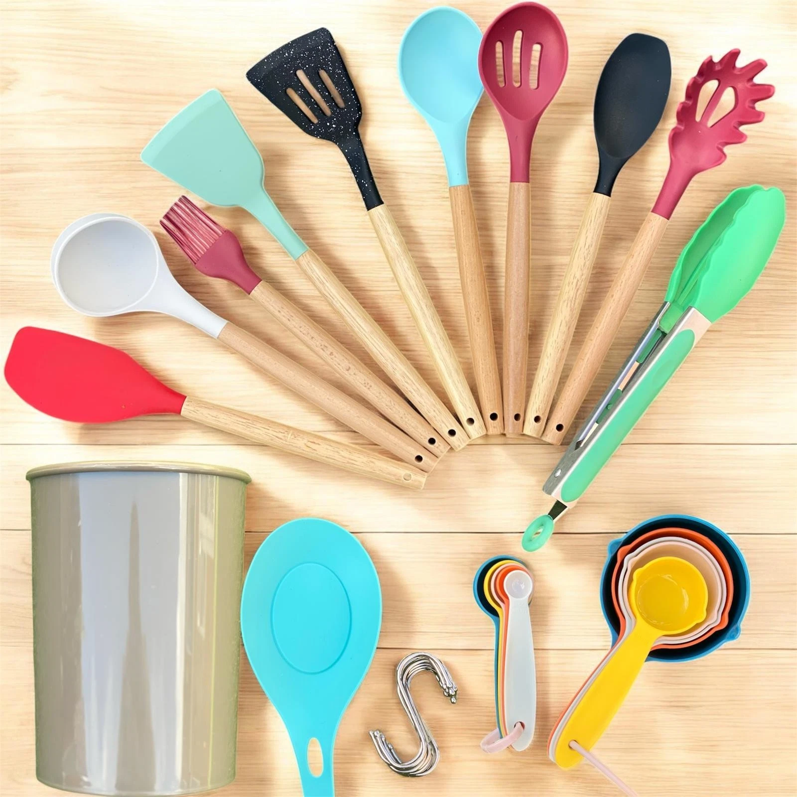 AHASON’S® 33pc Rainbow Silicone Kitchen Utensils Set – Heat Resistant Non-Stick
Opens in a new windo
