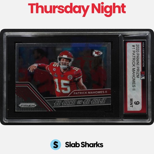 2020 PANINI PRIZM #1 PATRICK MAHOMES II GO HARD OR HOME KSA 9