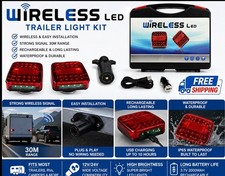 2pc Set Led Magnetic Wireless Trailer Taillight Kit Automotive New In Box