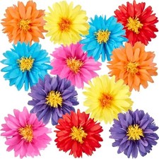 12PCS Mexican Paper Flowers Colorful Fiesta Tissue Paper Flowers Pom Poms