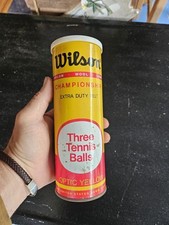 1960s Wilson championship three tennis balls sealed metal can