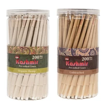 Pre Rolled Cones Organic HMP Unbleached Rolling Cones Combo 200 Ct x 2  [400]